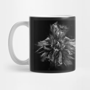 Backyard Flowers In Black And White 49 Mug